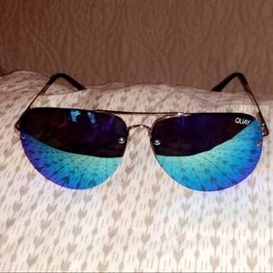 Quay Muse mirrored Aviator Sunglasses